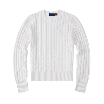 Women's new casual versatile embroidered pullover slim sweater