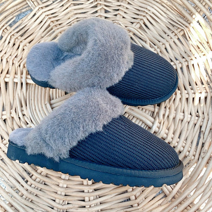 Women's new leisure wool knitted snow boots slippers