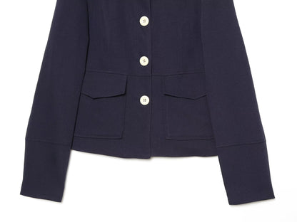 Women's contrasting button slim Blazer Coat