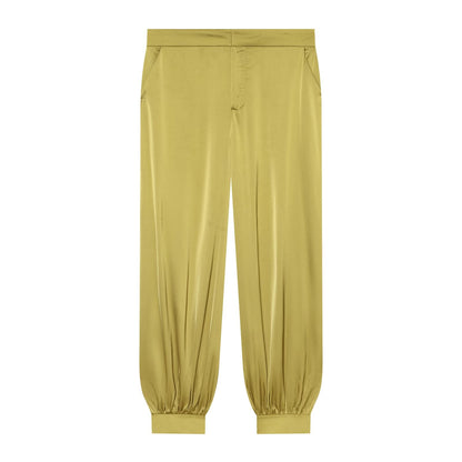 Women's casual satin textured lantern pants