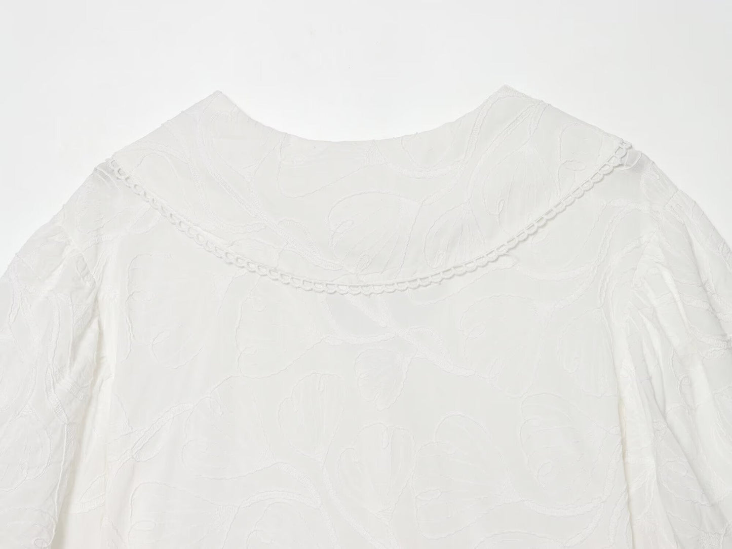 Women's Small Round Lapel Lace up Shirt