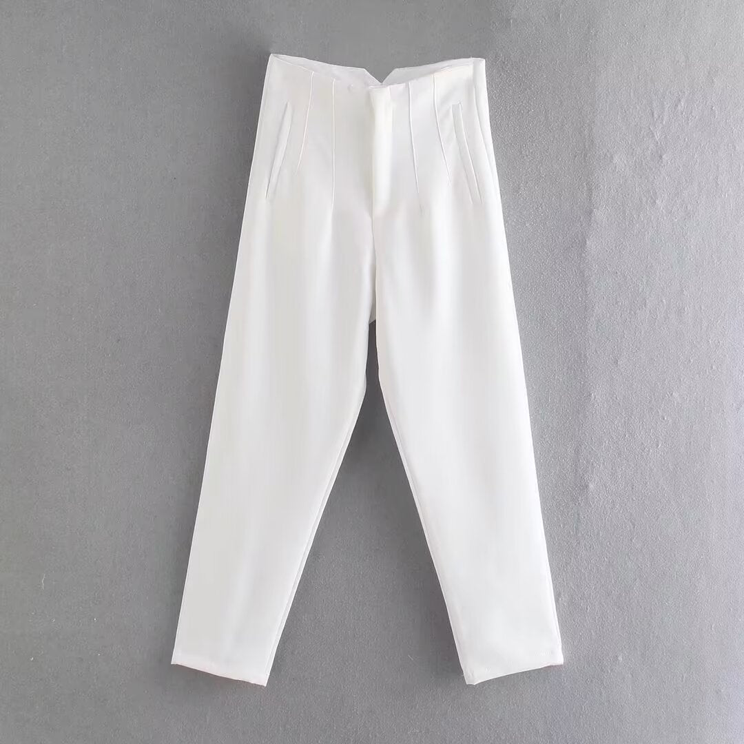 2026 Women's multi-color pleated high waisted pants