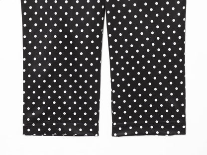 Women's slim casual polka dot cropped pants
