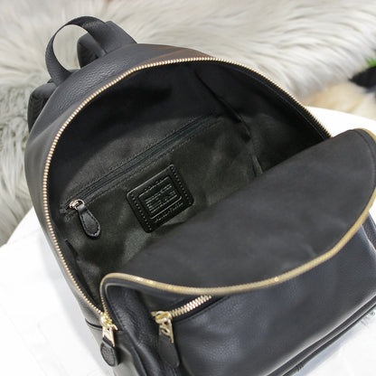 Women's New Fashion Joker Leather Leisure Adjustable Shoulder Strap Large-capacity Backpack Travel Bag
