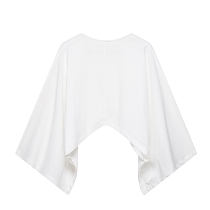 suit Women's 2 pieces linen blend cape style top+Pants