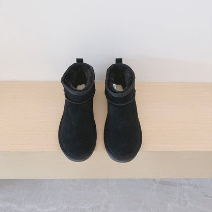 Women's new velvet short snow boots