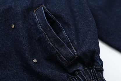 suit Women's 2 pieces short denim pilot jacket Coat+jeans