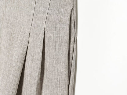 set woman 2 pieces casual linen blend pleated Blazer Coat +Pants