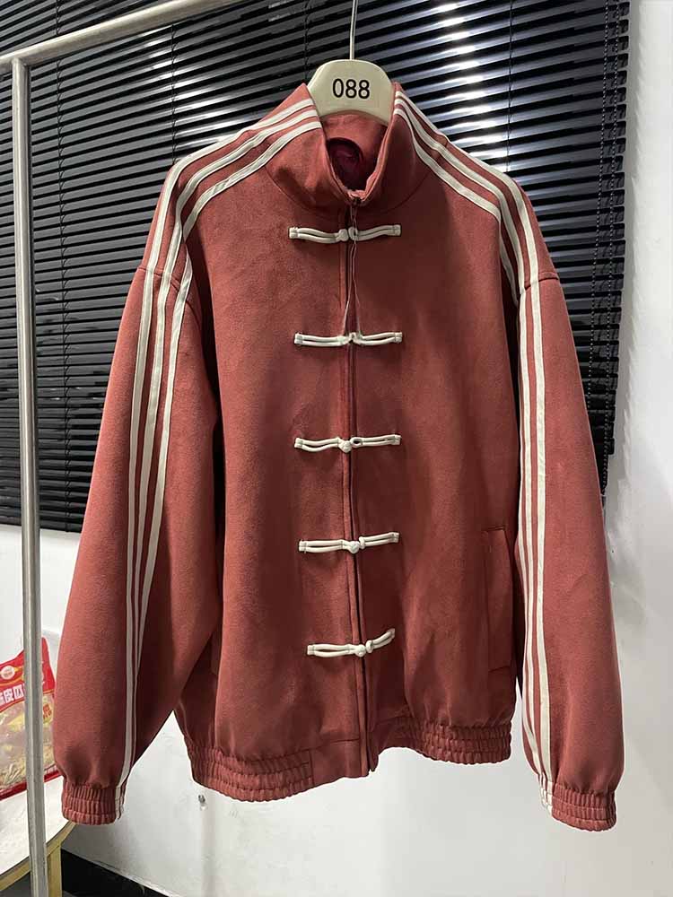 2026 new fashion casual Chinese suede collar loose coat