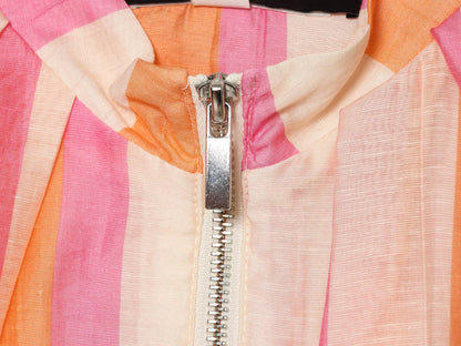 Women's standing collar striped pilot jacket Coat