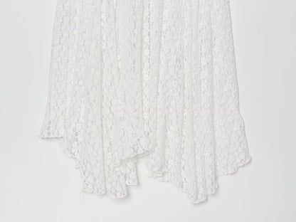 Women's lace decoration sleeveless MIDI dress