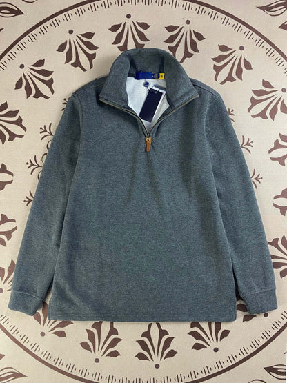 Men's and women's new casual Joker Mini fabric long sleeve half zipper sweater
