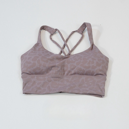 LU 2026 Women's New Leopard-print Beauty Back sports bra Yoga Vest