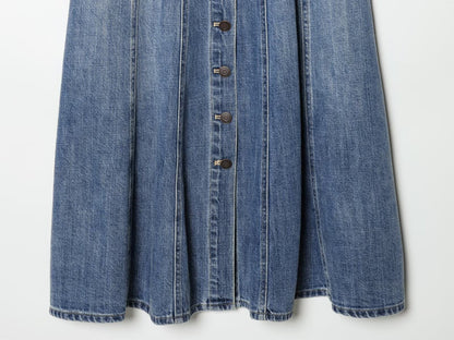 Women's retro buckle suspender denim dress