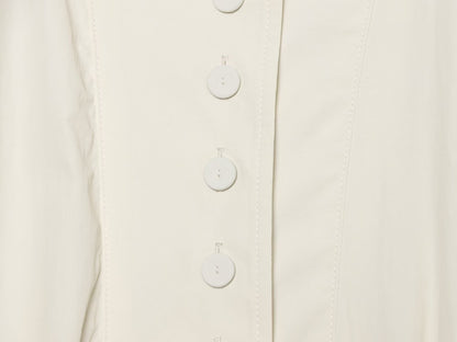 Women's standing collar single breasted nylon Coat