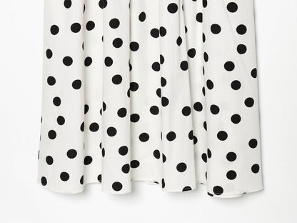 Women's polka dot suspender MIDI dress