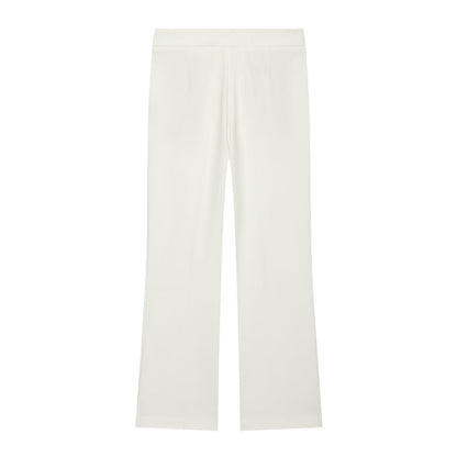 suit Women's 2 pieces pleated decorative slim vest+mini flared pants