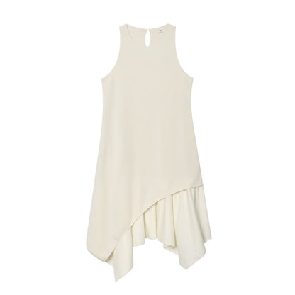 Women's patchwork halter neck dress
