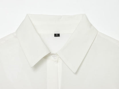 Women's casual hollowed out embroidered shirt