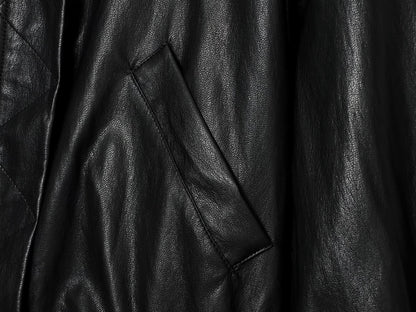 Women's leather effect short pilot jacket Coat