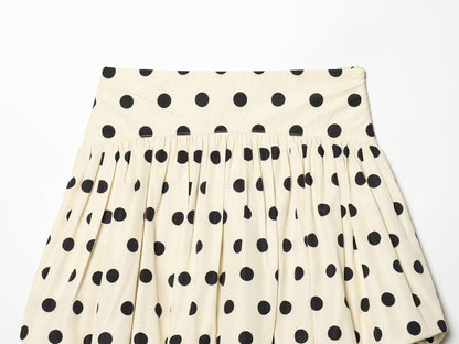 Women's balloon shaped polka dot skirt pants