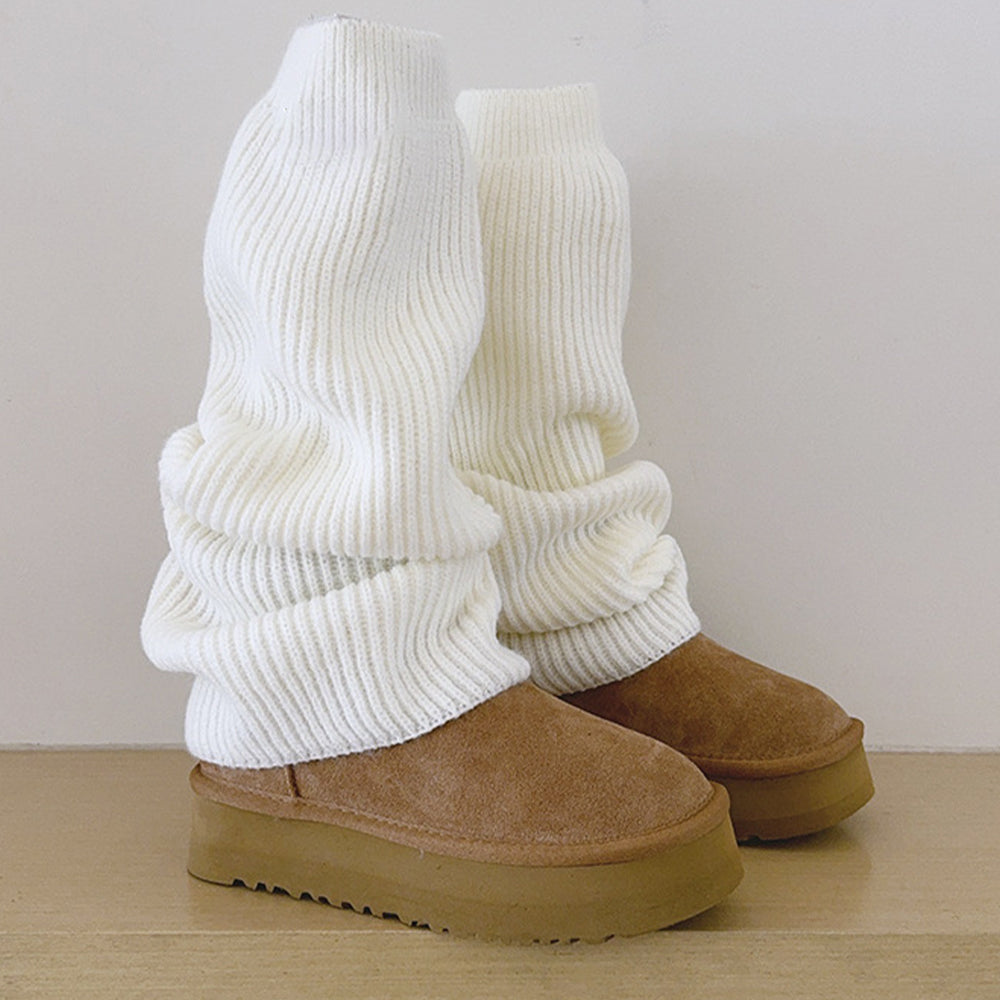 Women's new detachable platform-changing snow boots