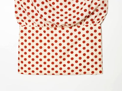 Women's polka dot strapless dress
