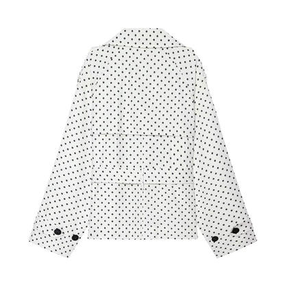 Women's with Belt polka dot windbreaker Coat