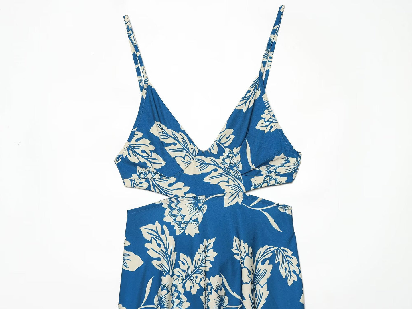 Women's printed split Midi dress