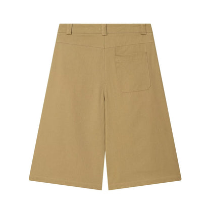Women's pleated long style casual shorts