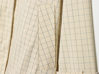 Women's loose plaid contrasting collar jacket