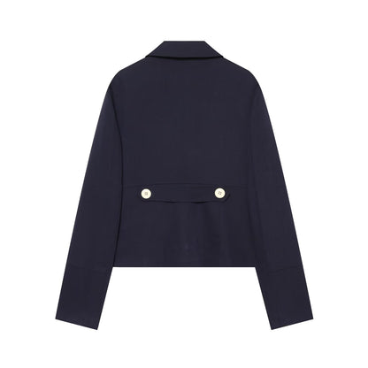 Women's contrasting button slim Blazer Coat