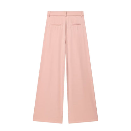 Women's loose pleated wide leg pants