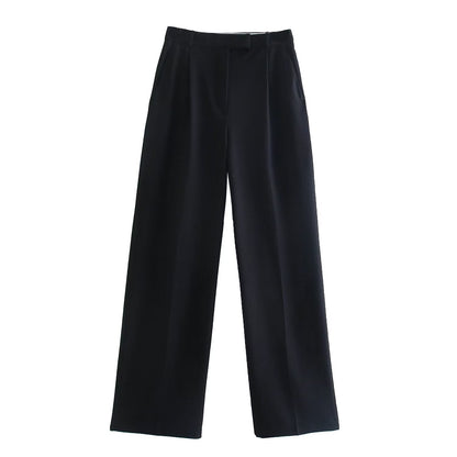 Women's pleated casual wide leg pants