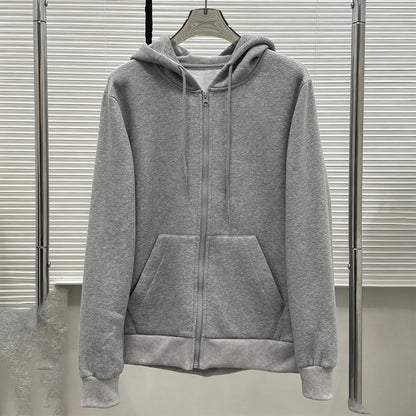 Women's new casual loose fleece hooded sweater