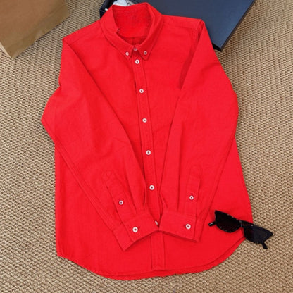 Women's new casual long-sleeved loose shirt