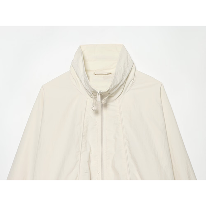 Women's casual large silhouette nylon Coat