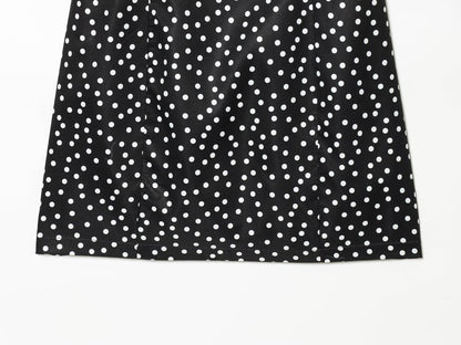 Women's polka dot suspender mini dress