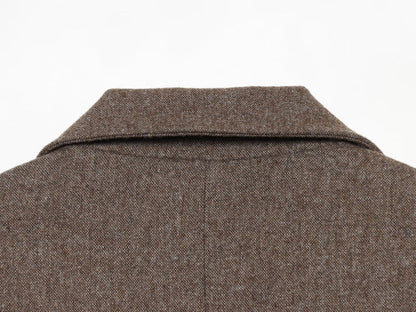 Women's flip cover decoration wool blend Blazer Coat