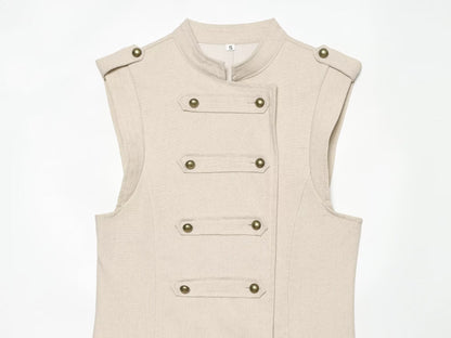 Women's rope knot linen blend mini dress