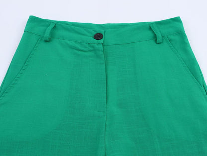 Women's casual embroidered wide leg pants