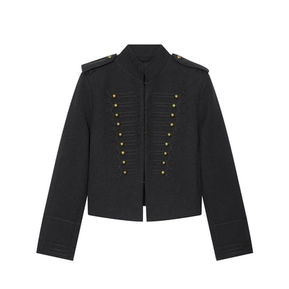 Women's Short rope knot buckle Jacket Coat