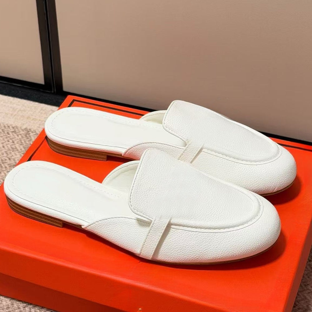 Women's new heel-less half slippers flat sandals and slippers
