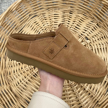 Women's new leisure slippers with one pedal and one shoe