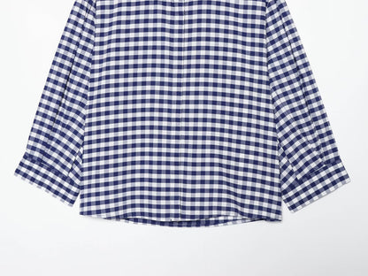 suit Women's 2 pieces plaid button up shirt+shorts