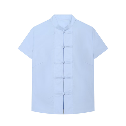 Women's rope knot decorative poplin shirt