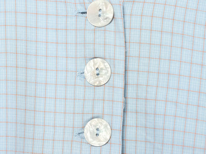 Women's short skirt style hem plaid top