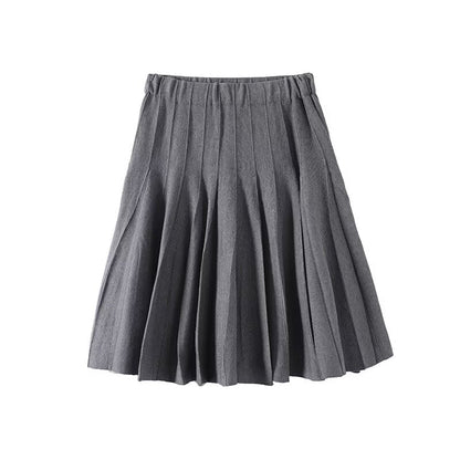 Women's new fashion high neck flying sleeve knitted vest+Skirts suit