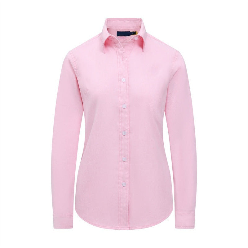 Women's new casual Joker embroidered button-type long-sleeved shirt chic top