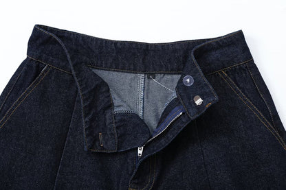 Women's stitched Balloon shaped loose jeans
